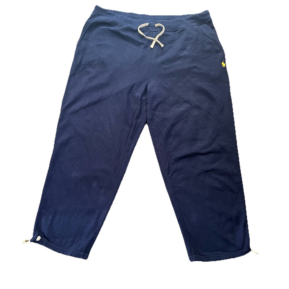 Polo Ralph Lauren Pants Mens 3XL Blue Joggers Elastic Waist Drawstring Pony Logo